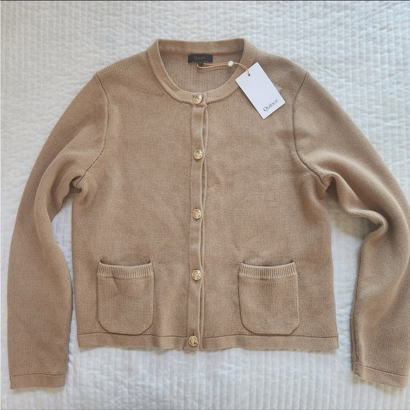 Quince Sweaters - NWT Quince 100% Organic Cotton Sweater Jacket cardigan size L